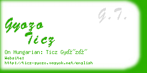 gyozo ticz business card